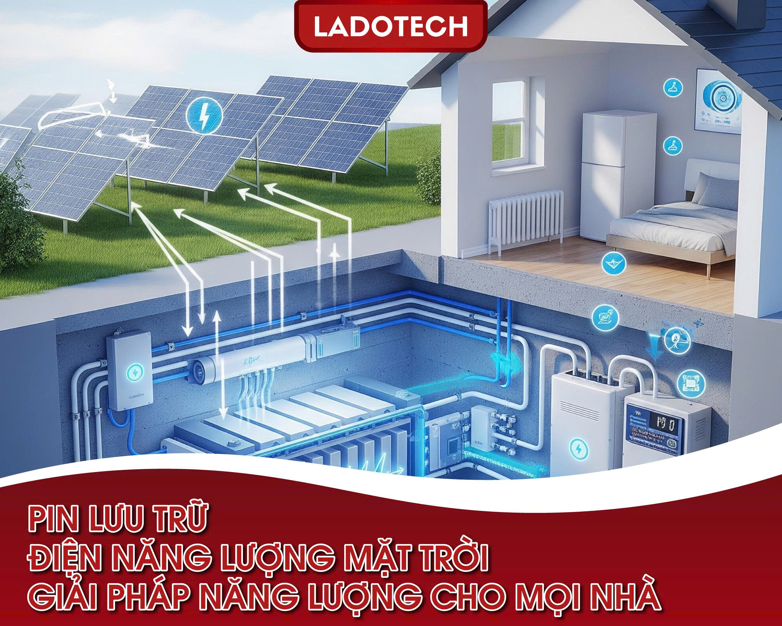 Pin lưu trữ điện năng lượng mặt trời – Giải pháp năng lượng cho mọi nhà