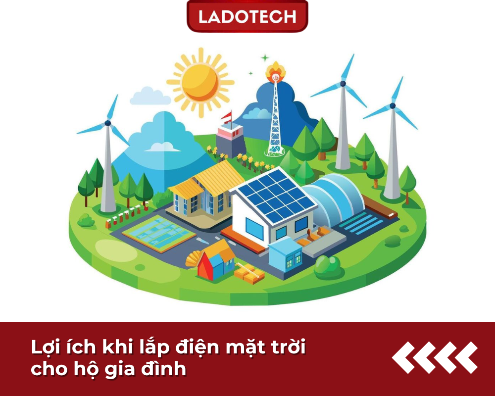 Lợi ích khi lắp điện mặt trời cho hộ gia đình